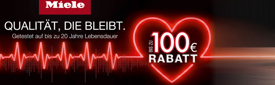 Jetzt bis zu 100,- EUR Rabatt auf Miele Aktionsger�te.