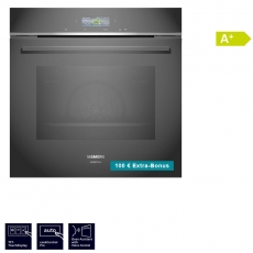 Siemens Einbau-Backofen HB774GLB1 mit Bratenthermometer und Pyrolyse, 100 EUR Extra-Bonus